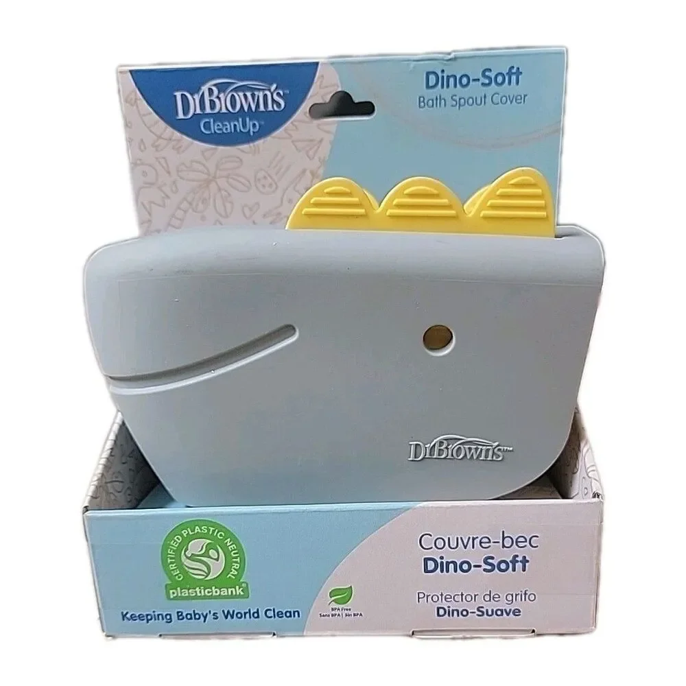 Dr. Brown's Dino-Soft Baby Bath Spout Cover, Soft/Safe Tub Faucet Cover